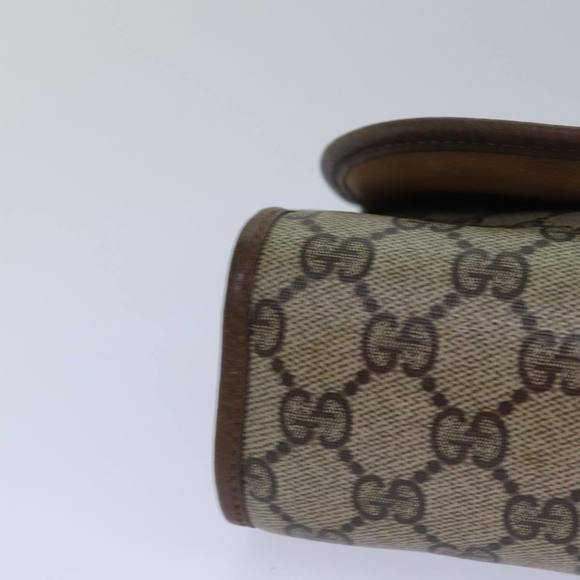 GUCCI GG Supreme Web Sherry Line Clutch Bag PVC Beige Gold 89 01 030 Auth 84639 - Picture 14 of 16